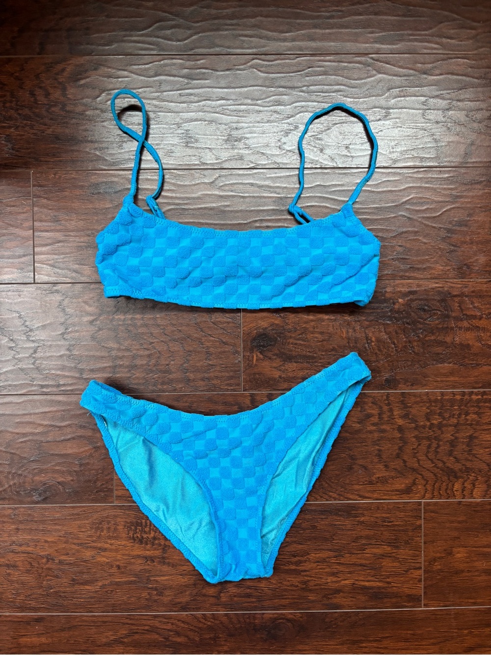 triangl swimwear Blue Checkered Bikini